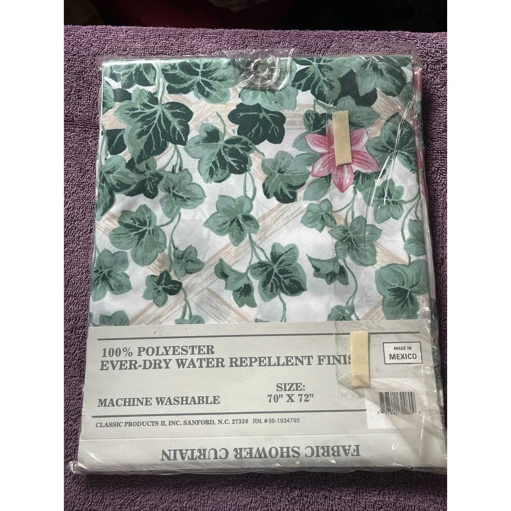 VTG Classic Products Fabric Shower Curtain Ivy Trellis 70